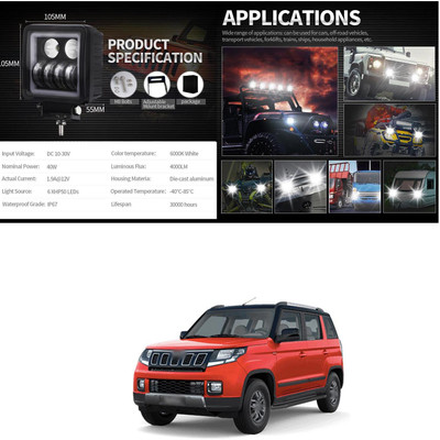 PRTEK LED Fog Light for Mahindra Universal For Car