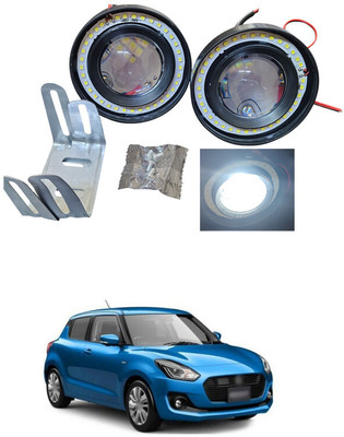 LOVMOTO No Frame/Glass LED Fog Lamp for Car, 3.5 Inch/89MM COB LED Projector Light sg172 Headlight Car, Motorbike LED for Maruti Suzuki (12 V, 20 W)(Swift, Pack of 2)