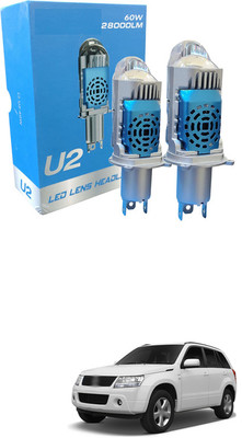 LOVMOTO H4 Mini Bi-LED Projector Dual Lens LED Headlight Bulb Hi-Low 120W Retrofit SG132 Headlight Car, Motorbike LED for Maruti Suzuki (12 V, 120 W)(Grand Vitara, Pack of 2)