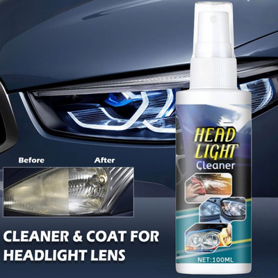 SCENTORA Headlight Lens and Glass Restorer Cleaner, Restores Cloudy, Dull, Yellowed Headlight Cleaning Kit(100 ml)