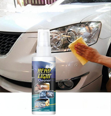 Shineshake Headlight Lens & Glass Restorer Cleaner, Restores Cloudy, Dull Headlight Cleaning Kit(100 ml)