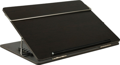 Goodwill Tech 1 Compartments Wooden Height Adjustable Desk Laptop Stand | Writing Pad(Black)