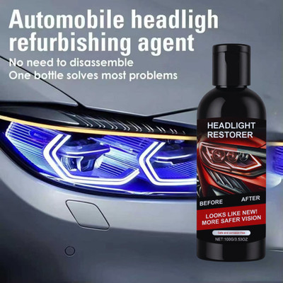 LumiRestore Headlight Repair & Restoration Kit – Polish, Protect & Restore Faded Lights Headlight Cleaning Kit(100 ml)