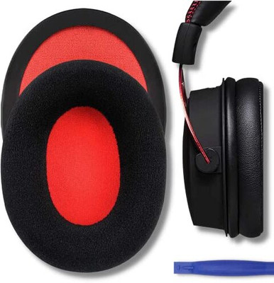 Crysendo Hyper X Cloud 2 Over The Ear Headphone Cushion(Pack of 1, Black & Red)