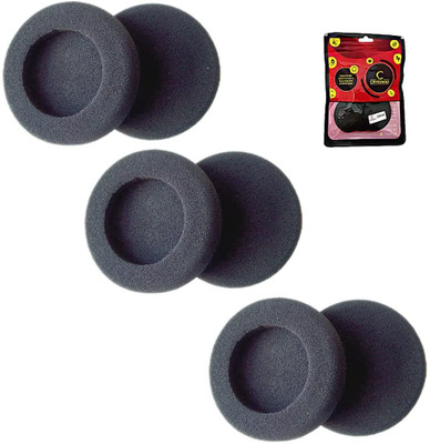 Crysendo Headphone Cushion Compatible with SENNHEISER (50mm / 5cm) | 10mm Thick Sponge Over The Ear Headphone Cushion(Pack of 6, Black)