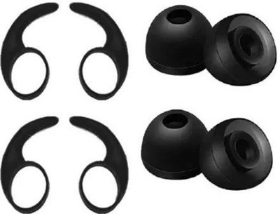 Somapa Silicone Eartips For Rockerz 255 (Pack Of 8 Black ) In The Ear Headphone Cushion(Pack of 8, Black)