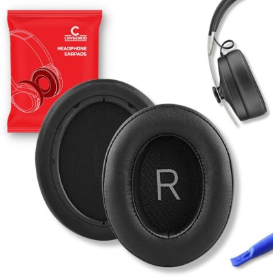 Crysendo Headphone Cushions For Senheiser Momentum 3/Momentum 3.0 Headset Protein Leather Over The Ear Headphone Cushion(Pack of 2, Black)