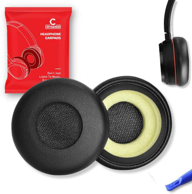 Crysendo Headphone Cushion Compatible with Jabra Evolve 20, 30, 40 & 65 Headphone Over The Ear Headphone Cushion(Pack of 1, Black)