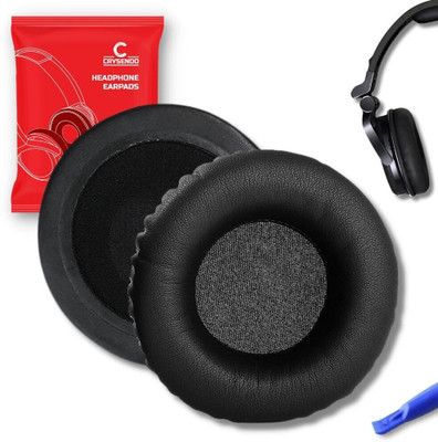 Crysendo 90mm Headphone Cushion for Son-y,Skulcandy,P-ioneer,A-TH,J-BL & R-azer Kraken V1 Over The Ear Headphone Cushion(Pack of 2, Black)