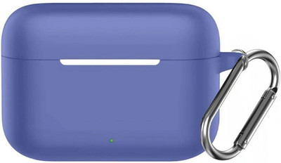 CRUIC Silicone Velcro Earbuds Case For realme Buds T200 Silicone Case Cover(Blue)