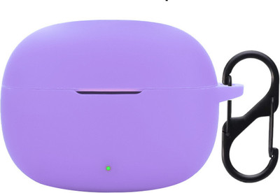 Leiox Silicone Press and Release Earbuds Case For Realme Buds T200 Lite Case(Lavender Purple)