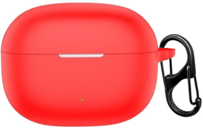 VENORA Silicone Press and Release Earbuds Case For Realme T200x Earbuds Silicone case cover(Earbuds T200x case cover, Red)
