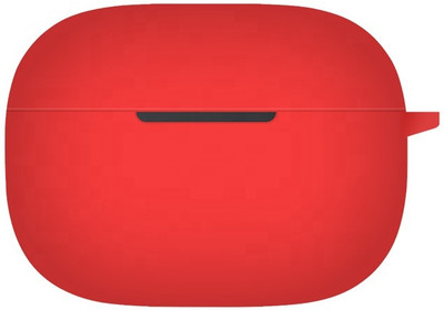 CRUIC Silicone Velcro Earbuds Case For realme Buds T200 Lite Silicone Case Cover(Red)