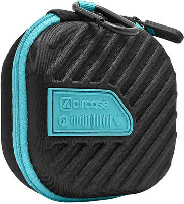 AirCase Nylon Zipper Headphone Case For Universal(Black, Blue)
