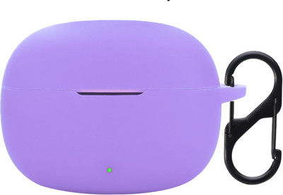 WELCROS Silicone Press and Release Earbuds Case For realme buds T200 lite(Aurora Purple)