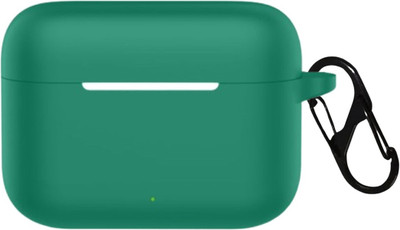 Aniex Silicone Press and Release Earbuds Case For Realme Buds T200 ANC Silicone Cover(T200 Earbuds Cover Case, Green)