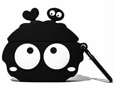VRUNIQUE Silicone Press Stud Earbuds Case For Apple Airpods Pro 2nd Generation/ Apple Airpods Pro 1st Generation(Funny Blk)