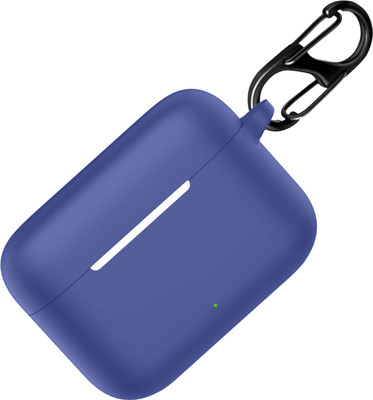 Stynox Silicone Velcro Earbuds Case For Realme Buds T200 Silicone Case Cover(Blue)