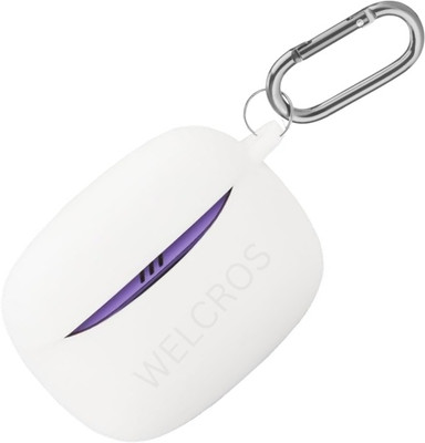 WELCROS Silicone Press and Release Earbuds Case For JBLL Tune Buds 2(White)