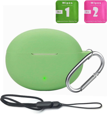 CRUIC Silicone Velcro Earbuds Case For onepluss Nord Buds 3 | 3 Pro, With Lanyard(Matcha Green)