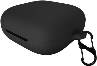 KANSOL Silicone Velcro Earbuds Case For Oppo Enco W51(Black)