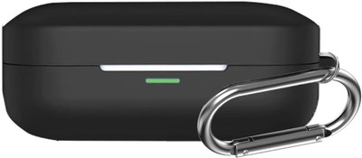 SUNGROW Silicone Press and Release Earbuds Case For Realme buds Air 7 Case With Wipes(Black)