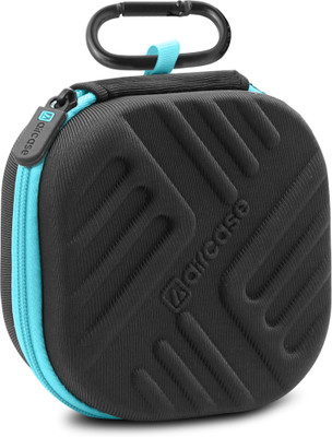 AirCase Nylon Zipper Headphone Case For Universal(Black, Blue)