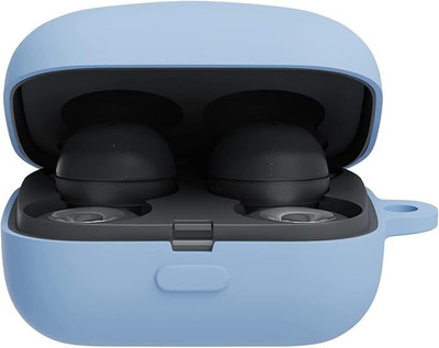 Aniex Silicone Press and Release Earbuds Case For Silicone case cover compatible for Sonyy New LinkBuds Fit WF-LS910(sky blue)