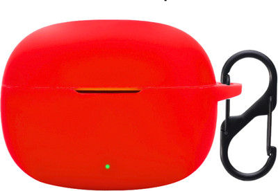 WELCROS Silicone Press and Release Earbuds Case For realme buds T200 lite(Red)