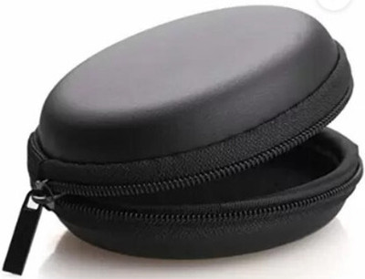 ABlue Clipper Polyester Zipper Headphone Pouch For Universal(Black)