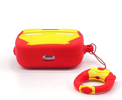 KHR Silicone Press and Release Headphone Pouch For Apple Airpods Pro 1st Generation(APPLE Airpods Pro 2019 Release (Iron Man)