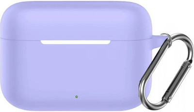 REIOX Silicone Press and Release Earbuds Case For realme Buds T200 Silicone Case Cover(Purple)