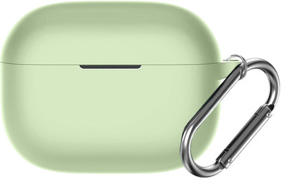 CRUIC Silicone Velcro Earbuds Case For Realme Buds T310 Silicone Case Cover(Matcha Green)