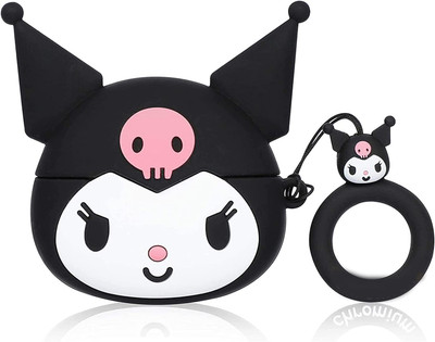 KHR Silicone Press and Release Headphone Case For Apple Airpods Pro 1st Generation(APPLE Airpods Pro Kuromi)