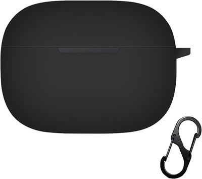 SUNGROW Silicone Press and Release Earbuds Case For Realme Buds T300(Black)