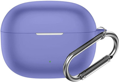 Stynox Silicone Velcro Earbuds Case For Realme Buds T200 Lite, T200X Silicone Case Cover(Purple)