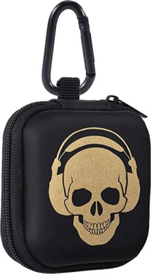 StealODeal Leather Zipper Headphone Case For Universal(Black)