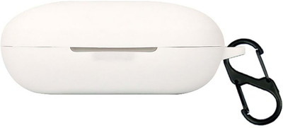 KANSOL Silicone Velcro Earbuds Case For Skullcandy Push Active(White)