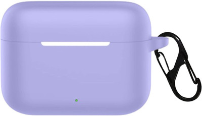 Aniex Silicone Press and Release Earbuds Case For Realme Buds T200 ANC Silicone Cover(T200 Earbuds Cover Case, Purple)