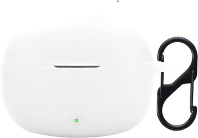 Geggal Silicone Press and Release Earbuds Case For Realme Buds T200 Lite, T200X Soft Silicone Case Cover(White)