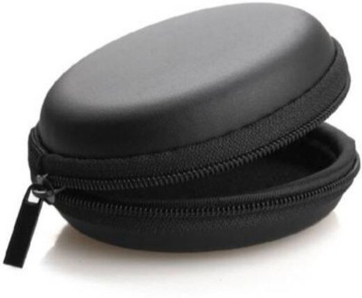 ABlue Clipper Polyester Zipper Headphone Pouch For Universal(Black)