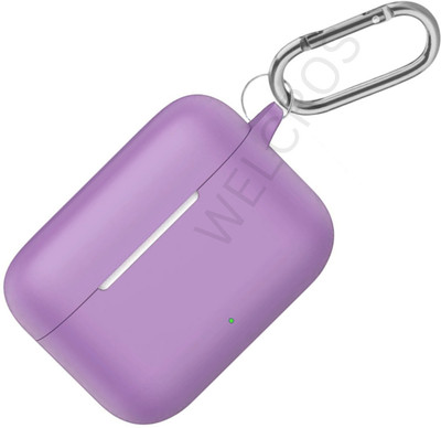 WELCROS Silicone Press and Release Earbuds Case For realme Buds T200(Purple)