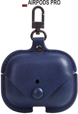 Jethuri Leather Press and Release Headphone Case For Apple Airpods Pro 1st Generation(AIRPODS PRO BLUE)