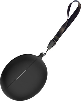 Leiox Silicone Press and Release Earbuds Case For OnePlus Nord Buds 3 / OnePlus Nord Buds 3 Pro Case With Lanyard(Black)