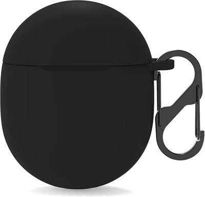 KANSOL Silicone Velcro Earbuds Case For Google Pixel Buds A-Series(Black)