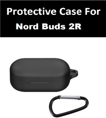 Colorcase Silicone Press and Release Earbuds Case For OnePlus Nord Buds 2r Silicone(Silicone Case Cover for OnePlus Nord Buds 2r , Black)