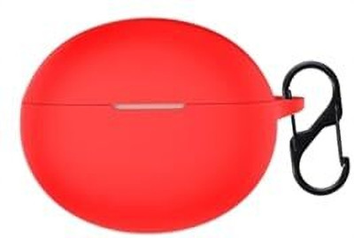 Aniex Silicone Press and Release Earbuds Case For Silicone case cover compatible For Oppoo enco 3 pro(Red)