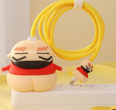 MOBISINGH Silicone Pull String Headphone Case For Apple Airpods 1st Generation, Apple Airpods 2nd Generation(SHINCHAN RED)