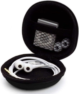 Online Delhi Fashion Leather Zipper Headphone Pouch For Universal(Black)