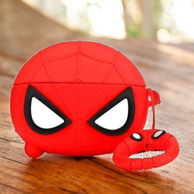 BinkSon Silicone Press Stud Earbuds Case For Apple Airpods Pro 2nd Generation/ Apple Airpods Pro 1st Generation(Red Spiderman)